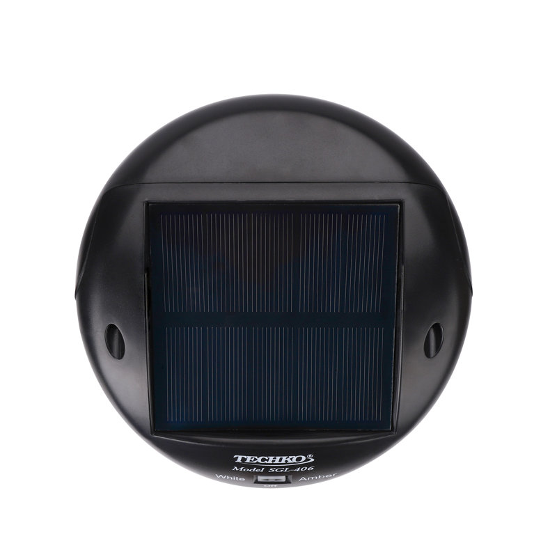 Black Solar LED Pathway Light with Dusk to Dawn Sensor