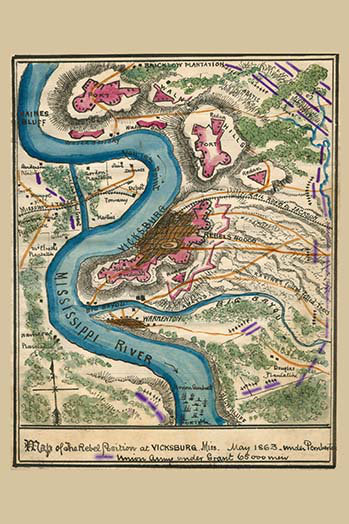 « siege of vicksburg #2 », impression, H 30 po x l 20 po