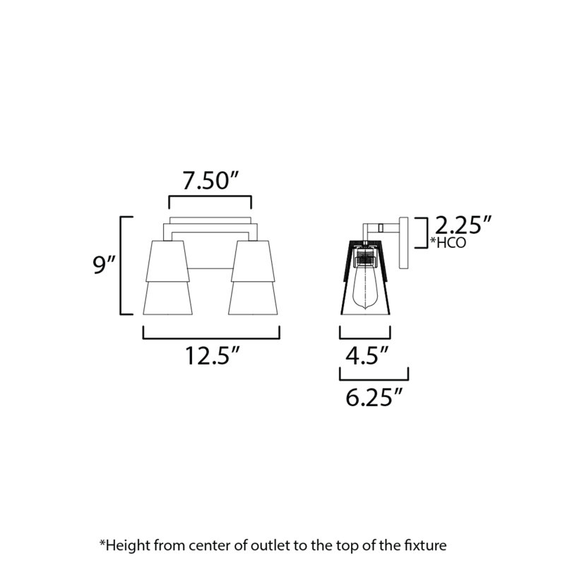 Remora 2 Light Transparent Dimmable Vanity Light
