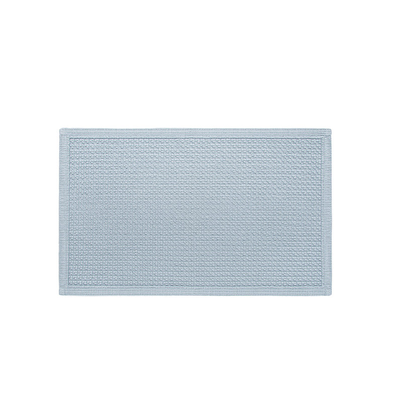 Be Vegan Geometric Bath Mat, Sea Mist