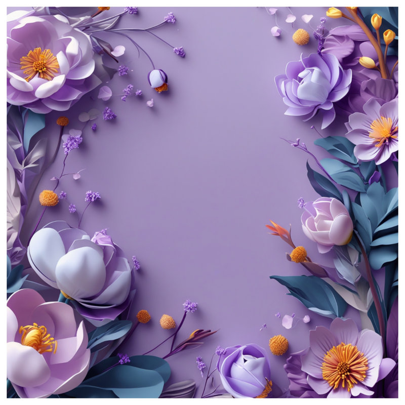 Purple Floral Arrangement Double Sided Throw Pillows, 18 x 18 inches