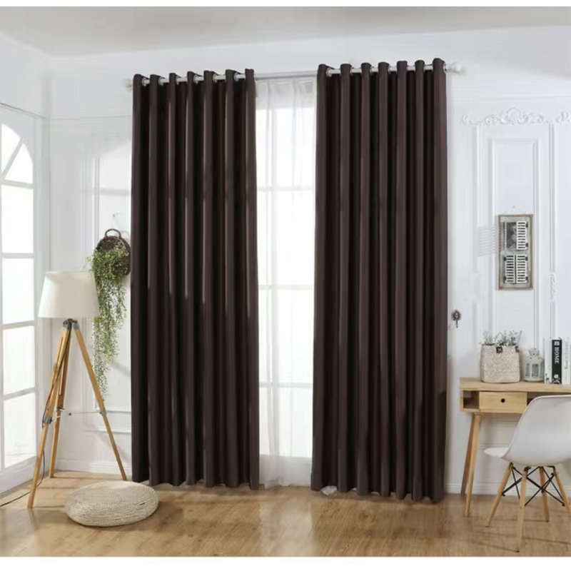 Rideau occultant en polyester, Brun, L 52 po x L 102 po
