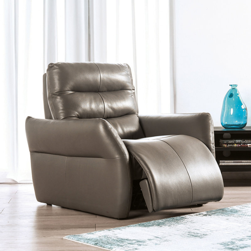 38.4" W Transitional Power Recliner, Gray