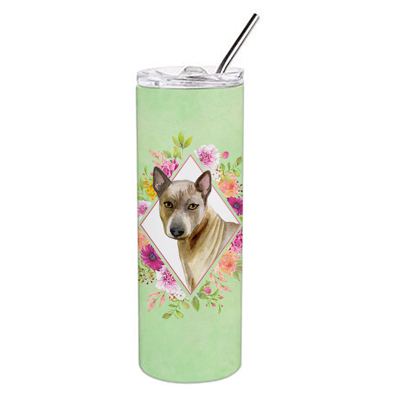 E23BF9F8391D466E9CA4F8DFEBD9A7DB de verre 20 oz à double paroi en acier inoxydable chiot, Chien thaïlandais à crête dorsale