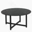 Table basse ronde avec plateau en verre