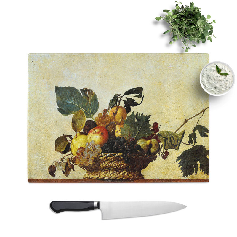 Fruit Basket by Caravaggio Chopping Board, 0.4cm H x 20cm W x 28.5cm L