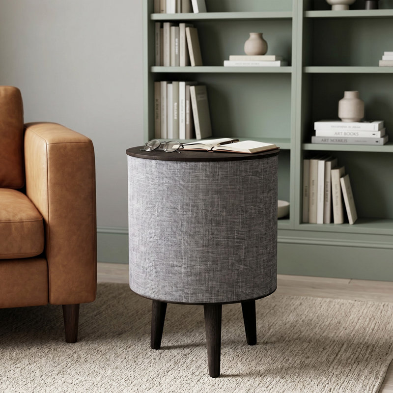 Table de bout moderne et intelligente avec haut-parleur Bluetooth, charge sans fil