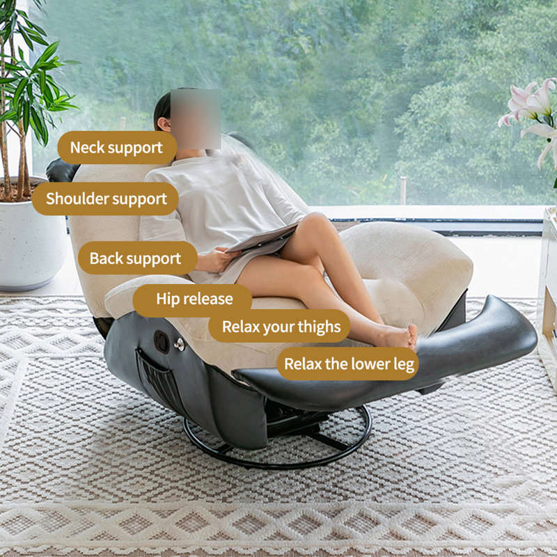 Bear Shape Recliners - 360° Spin, 30° Swing, Tilt