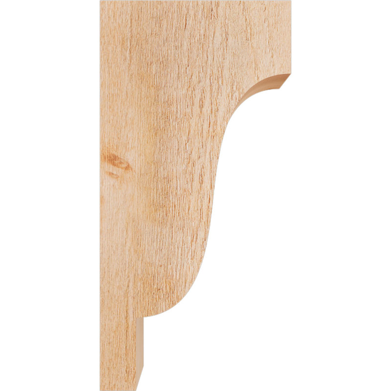 Newport Corbel, H 24 po x l 4 po x P 12 po, Cèdre rouge, Sciage brut