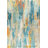 Lasley Contemporary POP Modern Abstract Vintage Waterfall Blue/Cream/Yellow Rug-987701063
