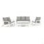 Canapé de jardin d'extérieur 3 places avec coussin, grain de bois-1188630553