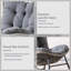 Chaise berçante d'extérieur en rotin avec coussin