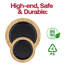 Assiettes jetables en plastique noires (7,5 po)