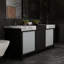 Ensemble de meuble-lavabo noir et gris 80 po avec robinet Lexora Zilara