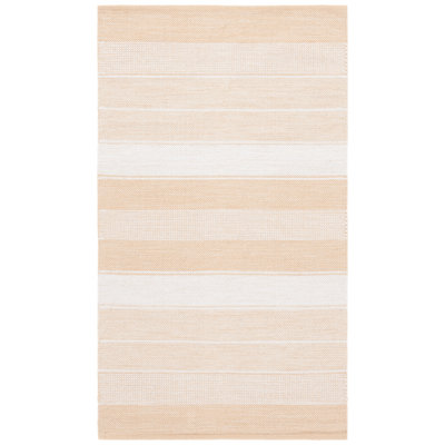 Tapis rayé en coton tissé à plat Masek Kilim