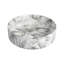 Lavabo vasque en céramique blanc et gris au-dessus du comptoir, facile à entretenir, surface lisse, lavabo rond de 4,63 pouces de hauteur pour comptoir de salle de bain, faible absorption d'eau, glacis à trois couches, largeur de 15,6 po