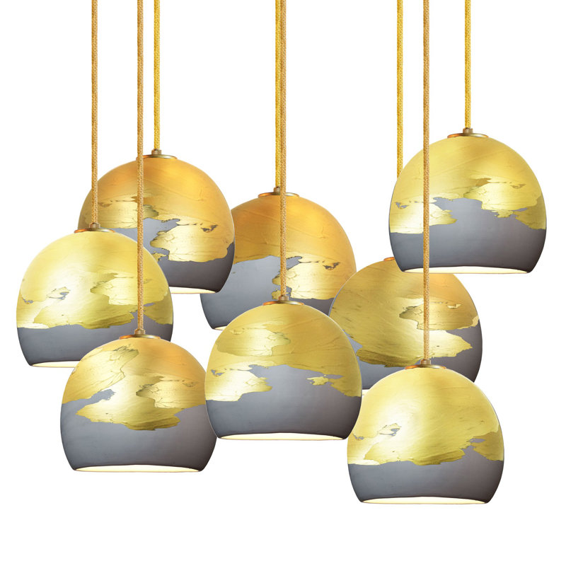 8 - Light Crystal Chandelier, 48" H x 18" W x 18" D, Gold, Gold