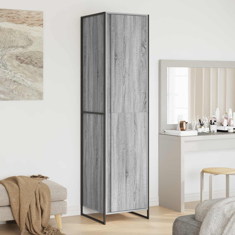 Manufactured Wood Wardrobe, Grey Sonoma
