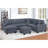 Dark Gray Finish  LAF Loveseat With USB Port Modern Style 5Pc Sectional Set Corner Wedge Armless Chair Cocktail Ottoman RAF Loveseat With Storage Primary Living Room-1777926546