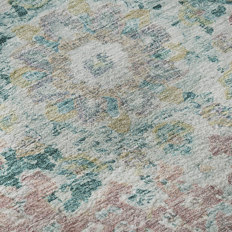 Premium Machine Washable Kelton AMF1236 Global Rug, Rectangle 10' x 14'