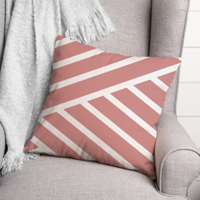 Diagonal Stripes 5 Outdoor Square Pillow Cover & Insert