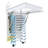 12 Steps Pull Down Folding Attic Stairs Ceiling Mounted With Pull Rod 661LB-1461063962