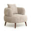 Chaise d'appoint moderne avec repose-pieds en chenille 36 po Modern