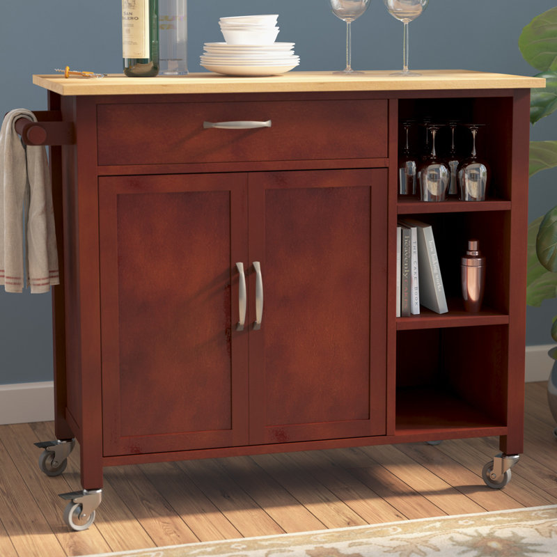 Huey Wood Kitchen Cart