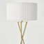 Lampe sur pied à DEL écoénergétique moderne de 60 po avec abat-jour tambour brun clair Jaxon-686952906-686952902