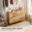 Fluted 6-Drawer Dresser with Gold Legs, Modern Storage Chest for Bedroom & Living Room
