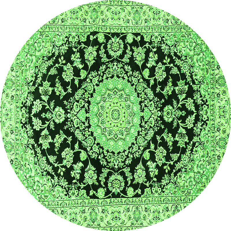 Metzer Performance Floral Indoor Rug, Round 6'