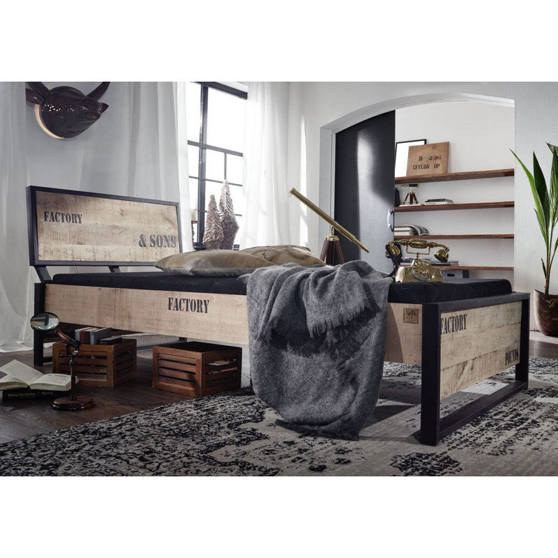 Factory Solid Wood Bed Frame, 100 x 200 cm