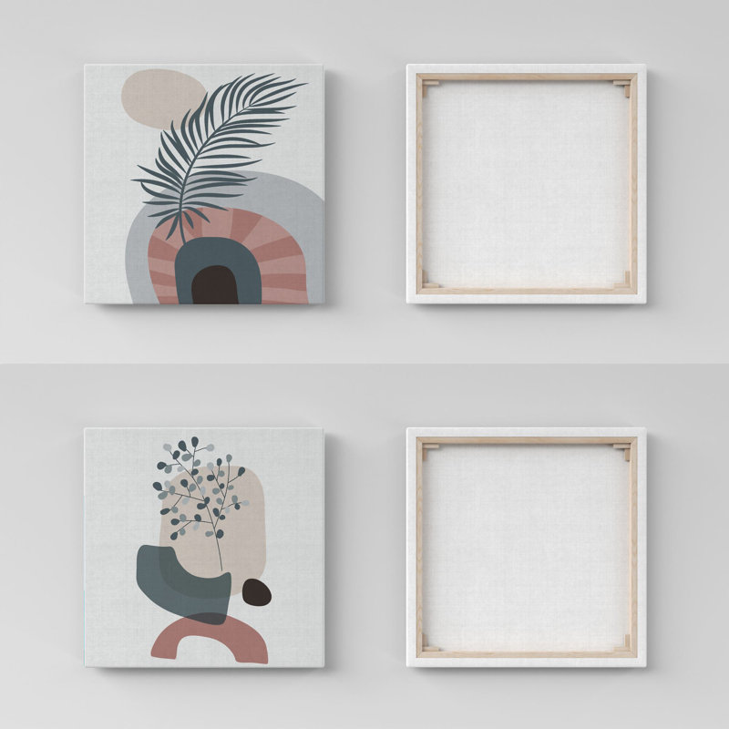 Superbes peintures décoratives sur toile (2 pièces) de 19,7 po x 19,7 po chacune | 100% toile avec cadres 100% bois | Parfait pour le décor du salon et de la chambre à coucher, ajoute élégance et style à tout espace