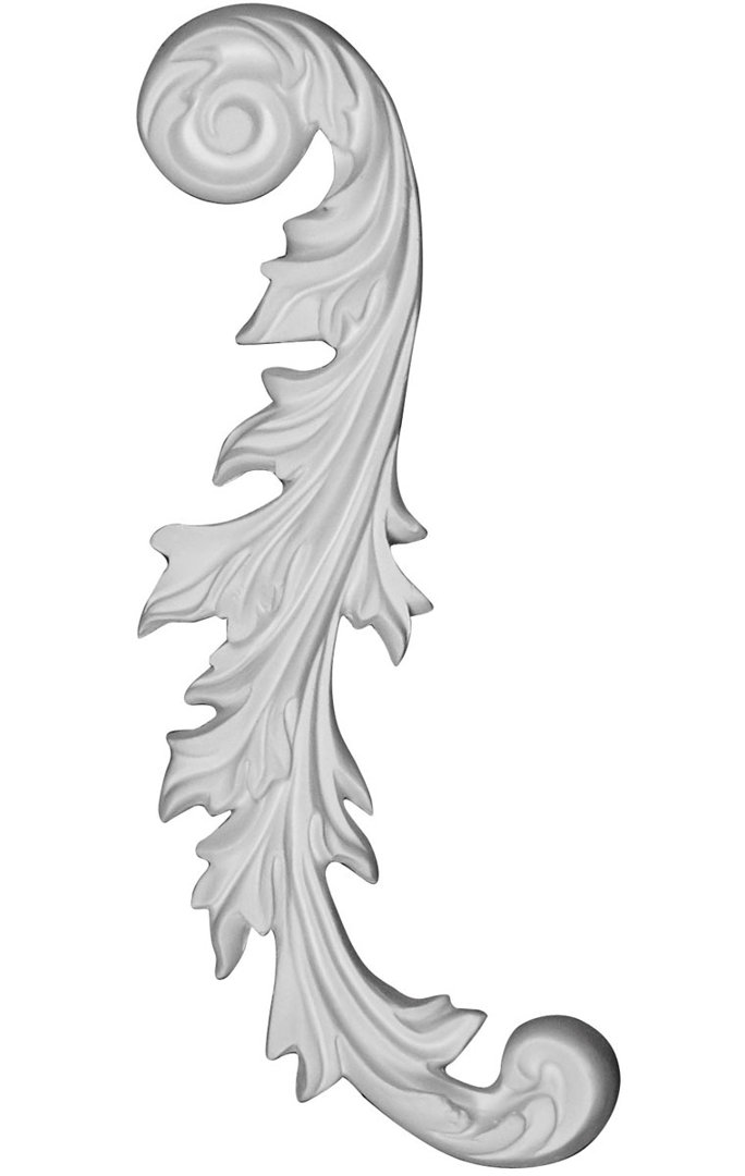 Eryn 2.75'' H x 8.75'' W x 0.5'' D Urethane Onlay Scroll Ekena Millwork