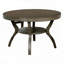 Table de salle à manger rustique en bois massif gris avec tablette ouverte