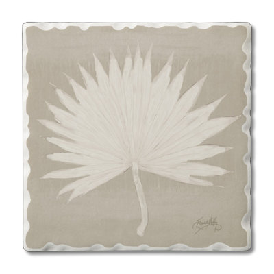 Palm Frond I Single Tumbled Tile Coaster Create Your Own Set