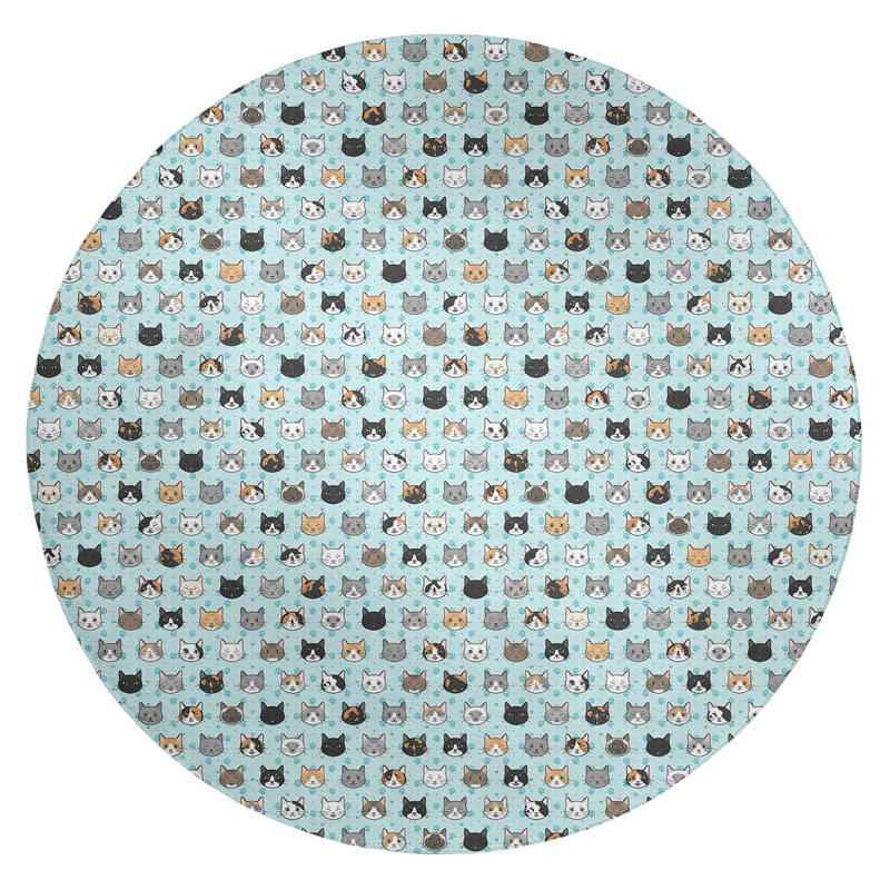 Chenille Indoor Rug, Round 5'