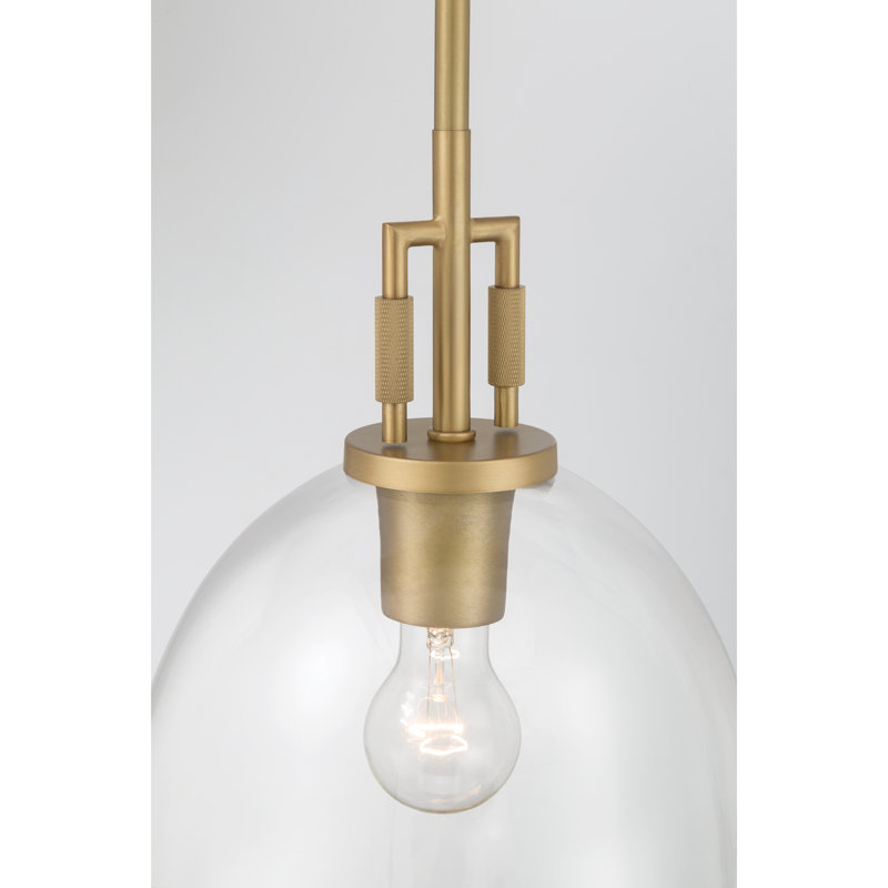 Mini-luminaire suspendu 1 lumière Orvis 10 ", Laiton