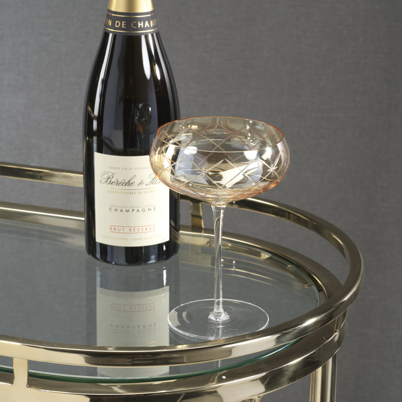 Verres coupés à la main Audrey, Lustre ambré