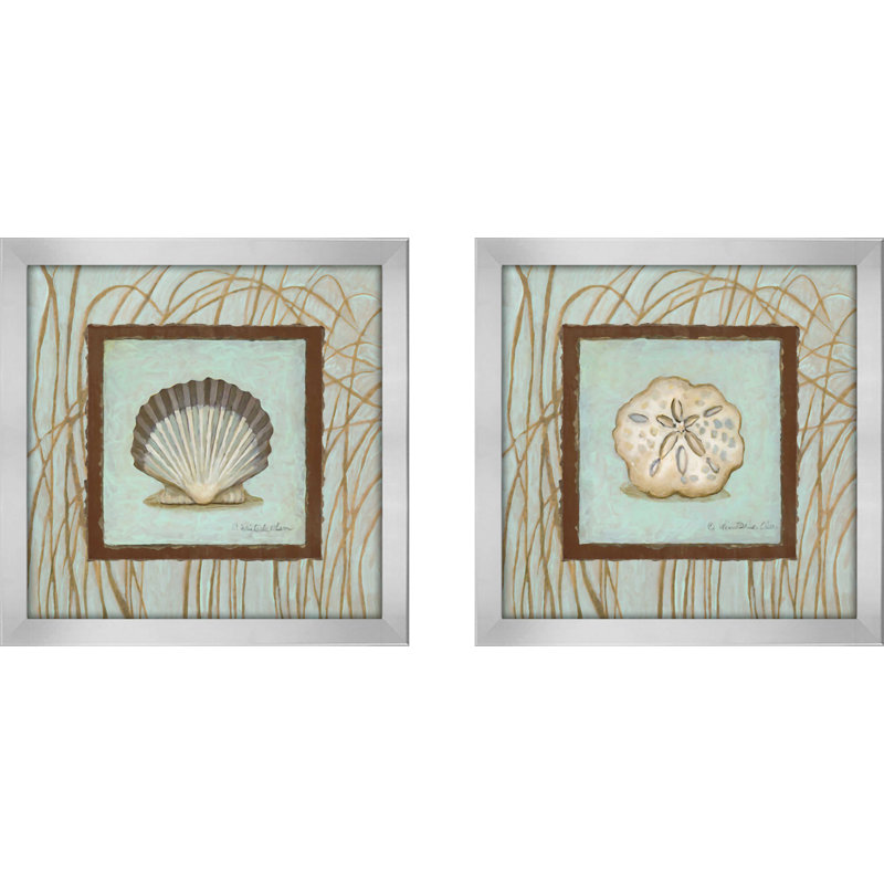 Ensemble de 2 pièces encadrées sur papier Coastal Escape II