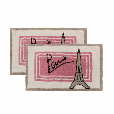 Tapis pour salle de bain en coton Tashia