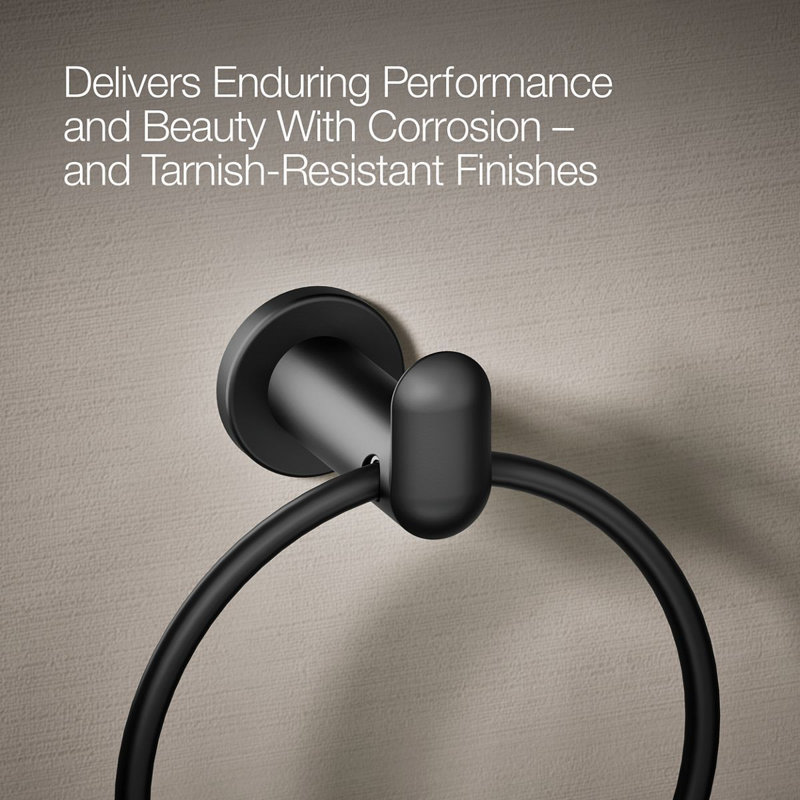 Kumin Towel Ring, Matte Black