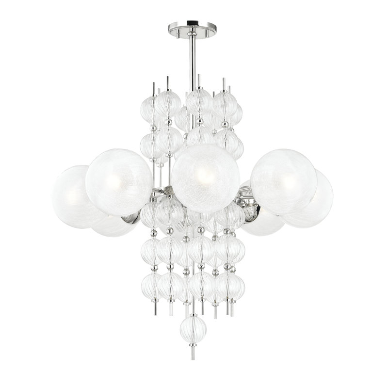 Calypso 8 - Light Chandelier, Polished Nickel