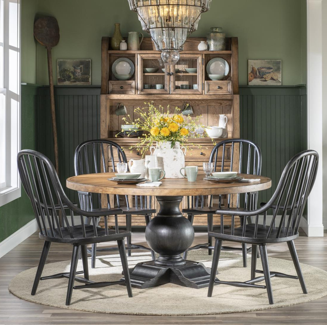 Country Living Oak Dining Armchair, Black