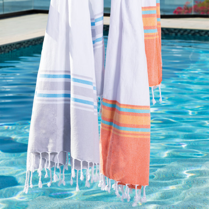 Anni 100% Cotton Beach Towel, Orange
