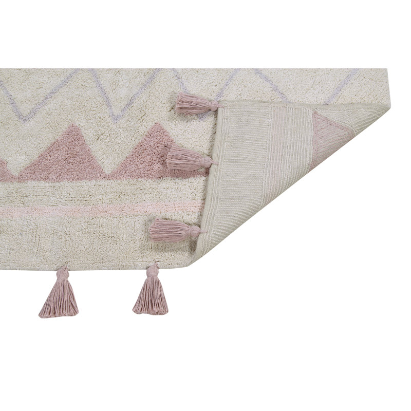 Azteca Cotton Washable Moroccan Indoor Rug, Rectangle 4' x 5'3"