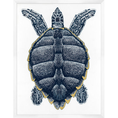 Sea Turtle With Gold Leaf 2 Print