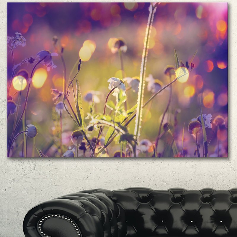 «Beautiful Flowers» - reproduction, H 28 po x l 60 po x P 1,5 po, Toile tendue