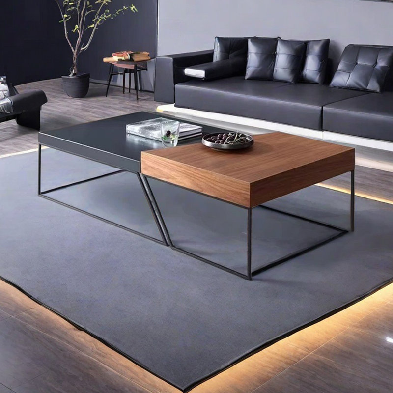 Table basse simple en bois massif créatif, H 15,74 po x L 47,24 po x l 25,59 po