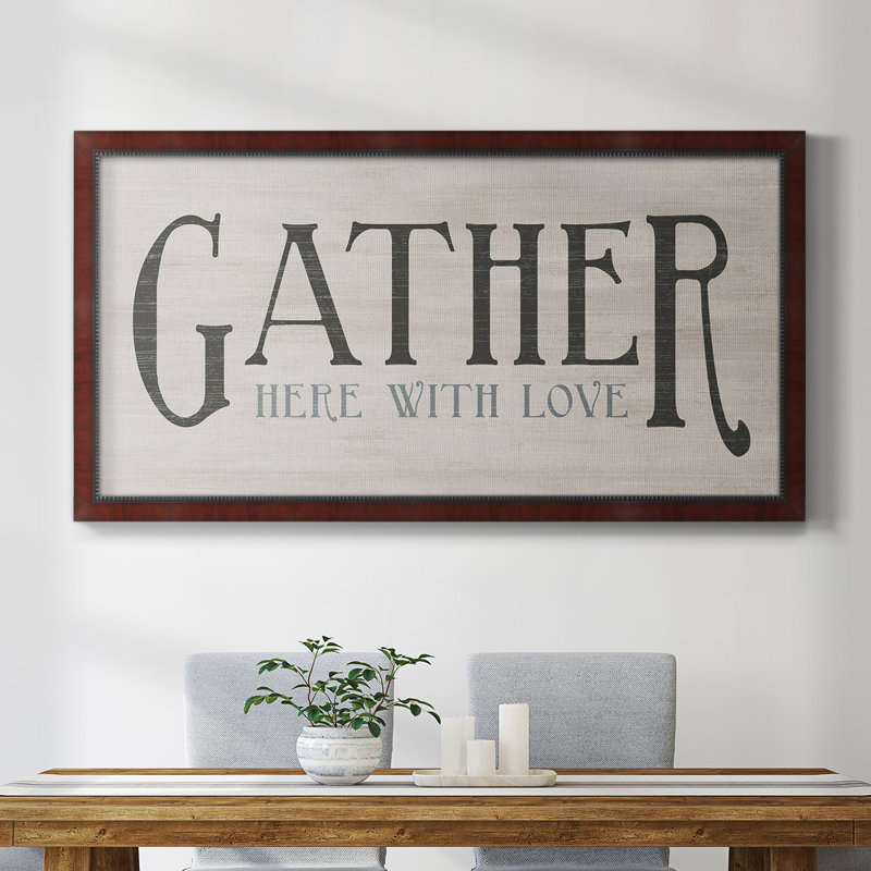 «Gather With Love», reproduction d'un seul cadre photo sur toile, H 25 po x l 45 po x P 1 po